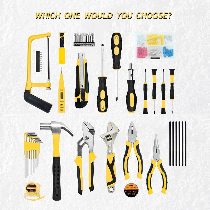 SOLUDE Tool Set,148-Piece Home Repair Tool Kit for Men Women College Students,Household Basic Hand Tool Sets with Case for Home Maintenance,Dorm Essentials,Auto Repair & DIY Projects - Image 3